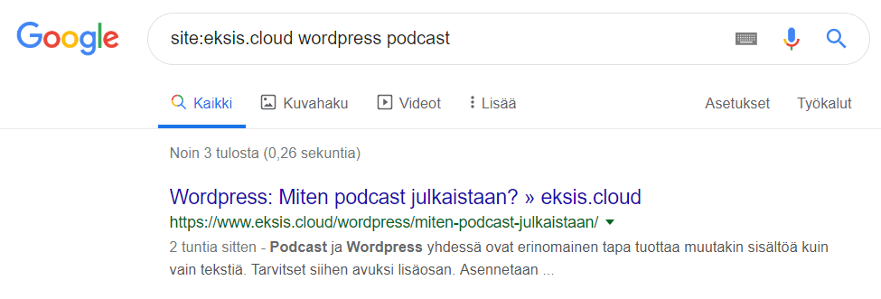 Google löysin API:n avulla uuden artikkelin kahdessa tunnissa.